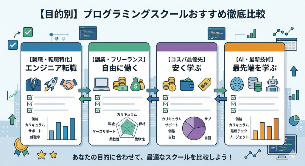 プログラミングスクール 比較 目的別