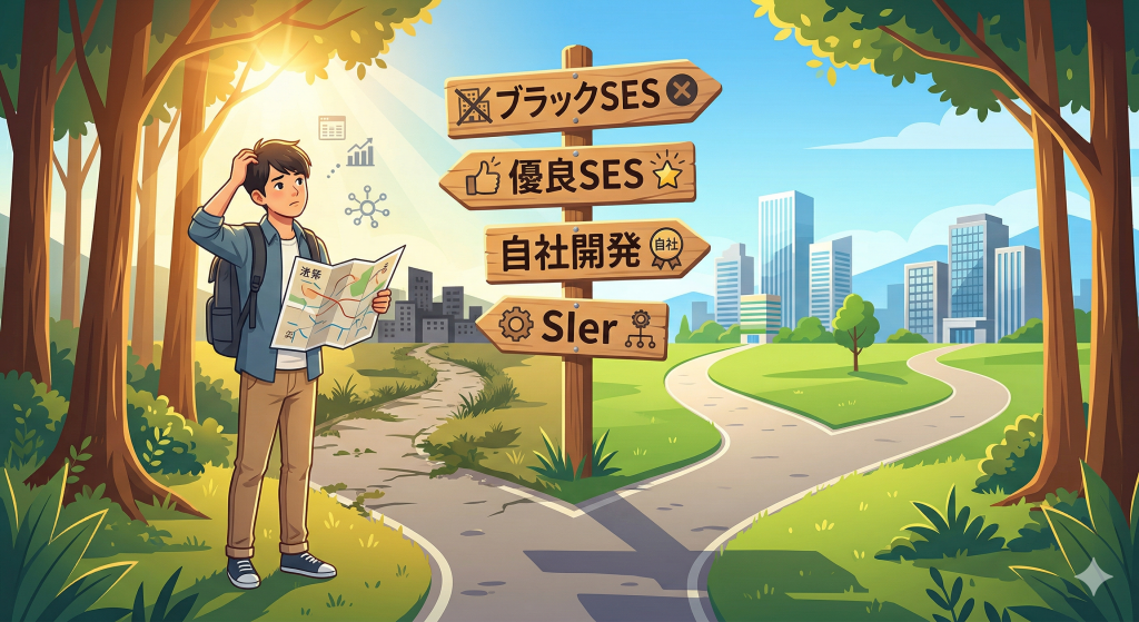 SES ブラック企業 やばい 客先常駐 自社開発 SIer
